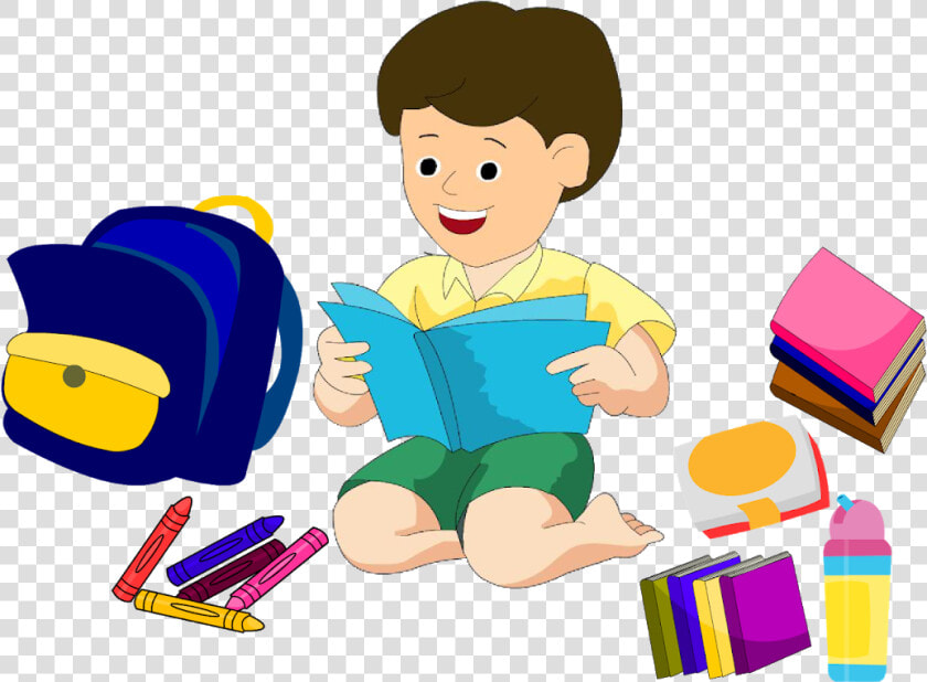 Prepare For School Cartoon  HD Png DownloadTransparent PNG