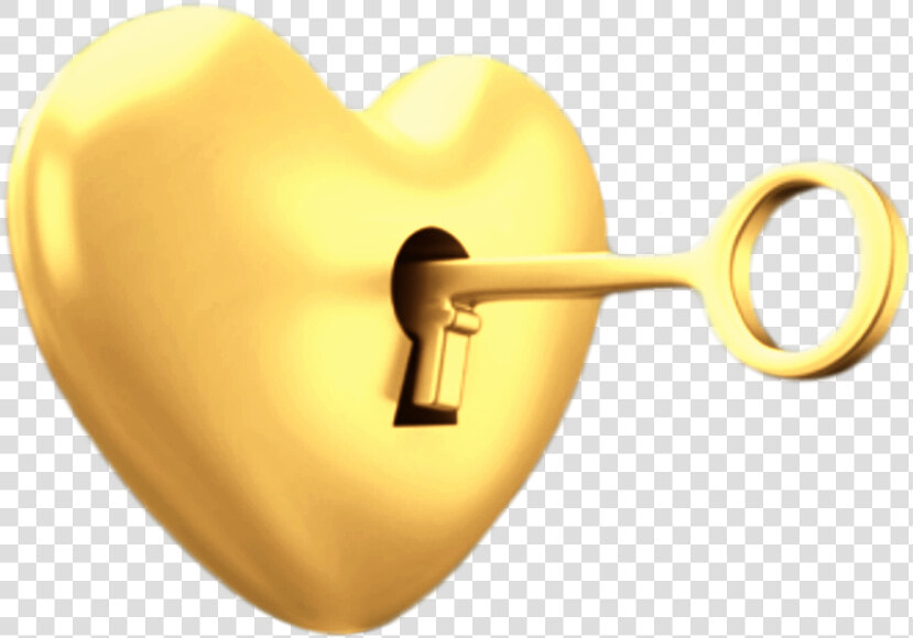  heart  corazon  gold  dorado  golden  love  amor  key   Heart  HD Png DownloadTransparent PNG