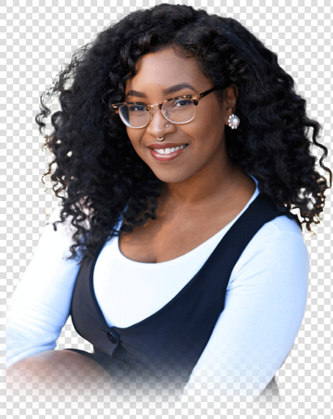 African American Girls Styling And Playing With A Black   Black Girls With Glasses  HD Png DownloadTransparent PNG