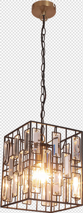 Leve Un Cristal Iluminación Industrial Vintage Colgante   Chandelier  HD Png DownloadTransparent PNG