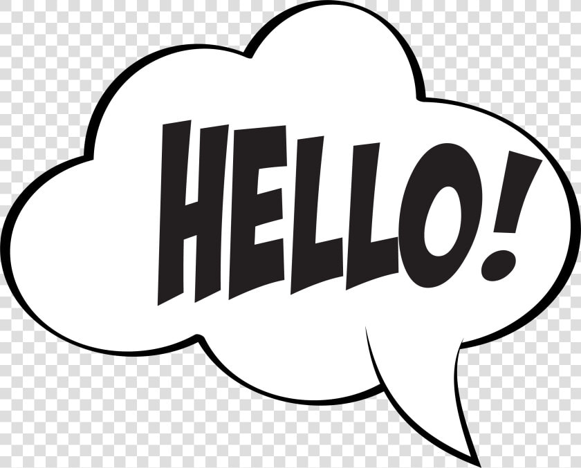 Hello Download Png Image   Hello Black And White  Transparent PngTransparent PNG