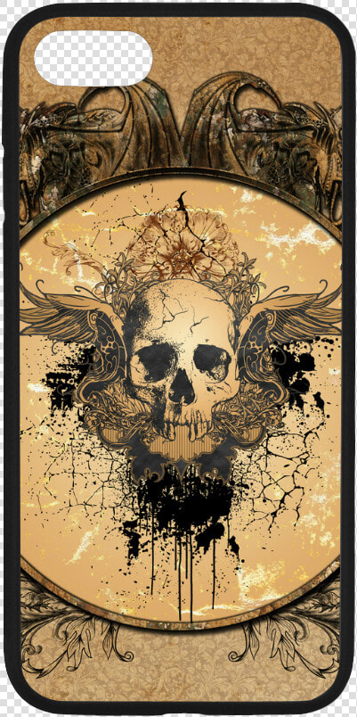 Awesome Skull With Wings And Grunge Rubber Case For   Mobile Phone Case  HD Png DownloadTransparent PNG