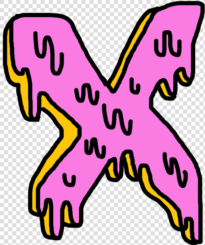 Sticker Letter Slime Interesting Art Grime Pinkfreetoed   Grime Art Stickers X Png  Transparent PngTransparent PNG