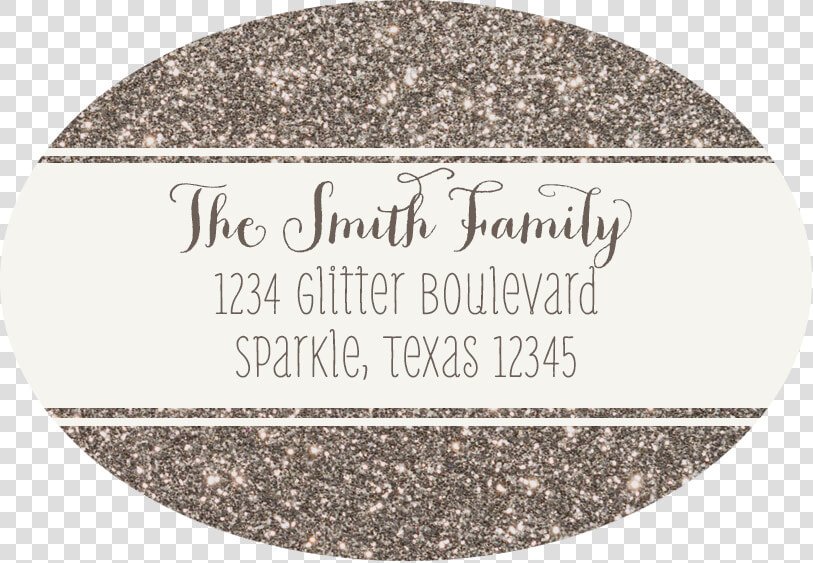 Festive Frame Label   Glitter Return Address Labels  HD Png DownloadTransparent PNG