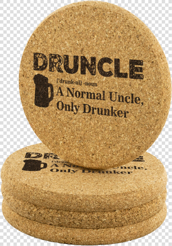 Druncle Round Cork Coasters   Calligraphy  HD Png DownloadTransparent PNG