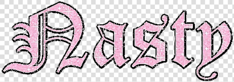  brat  nasty  pink  glitter   Calligraphy  HD Png DownloadTransparent PNG