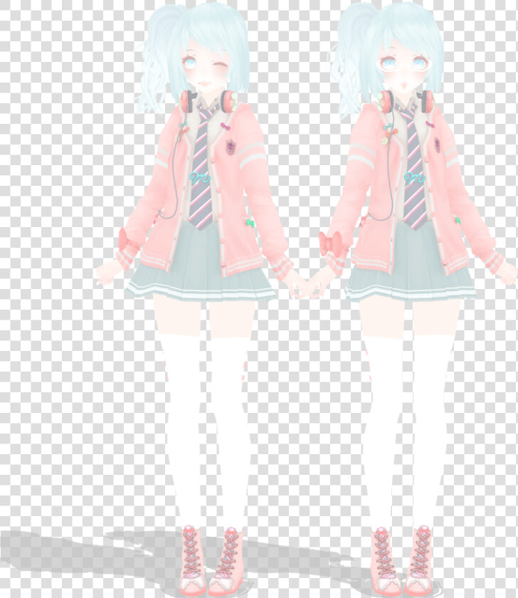 Mmd Tda Ribbon Girl Miku Dl  HD Png DownloadTransparent PNG