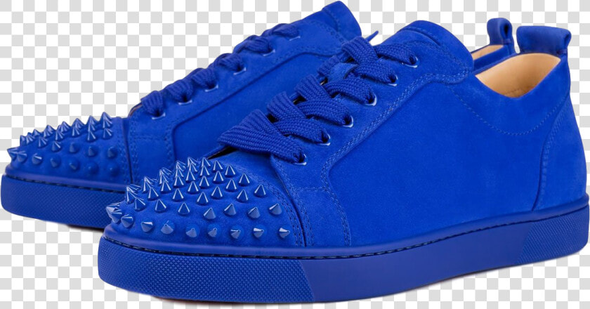 Christian Louboutin Junior Spikes Electric Blue   Png   Blue Suede Louboutin Men Low  Transparent PngTransparent PNG