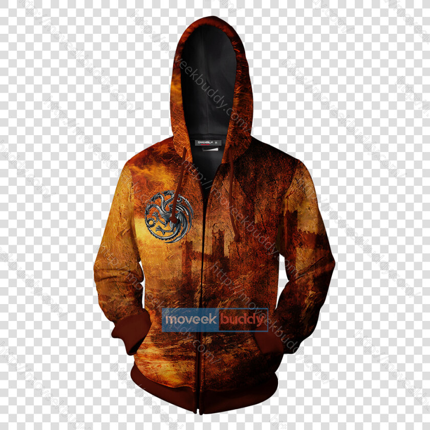 Daenerys Targaryen Game Of Thrones Zip Up Hoodie   Hoodie  HD Png DownloadTransparent PNG