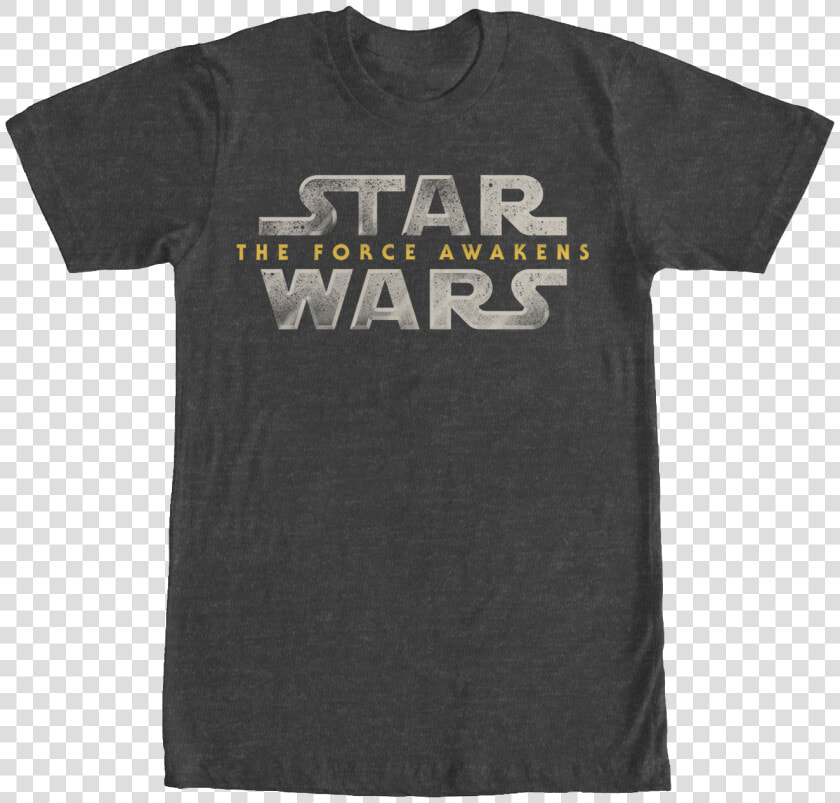 Mens Star Wars Force Awakens Logo T shirt   Star Wars Themed School Shirts  HD Png DownloadTransparent PNG