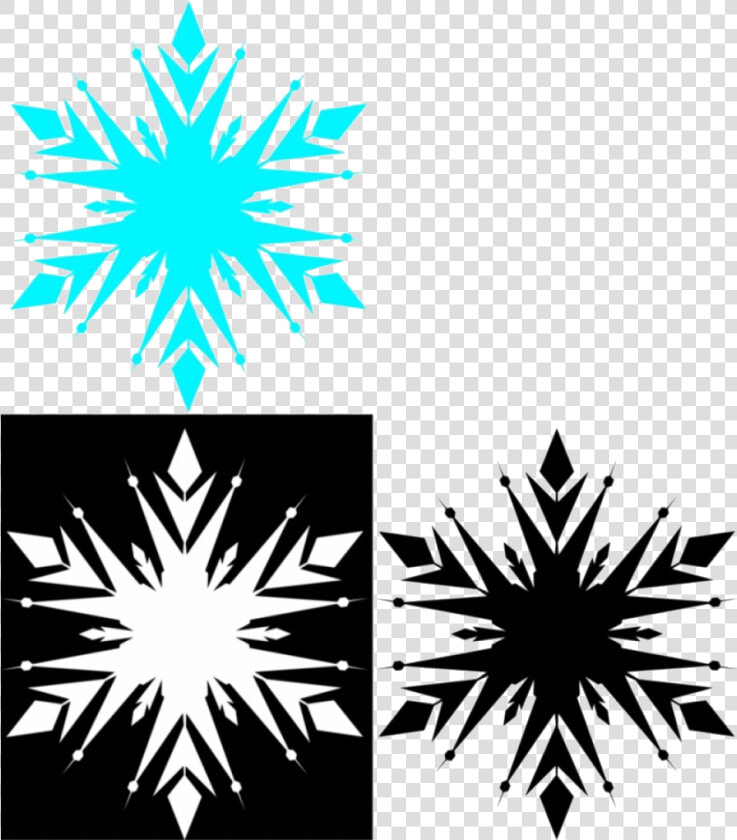 Elsa Ibwrob Frozen Snowflake Silhouette Clipart Anna   Frozen Snowflake Clipart Black And White  HD Png DownloadTransparent PNG