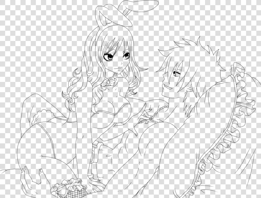 Fairy Tail Gray And Juvia Lineart By Cursedicedragon   Line Art  HD Png DownloadTransparent PNG