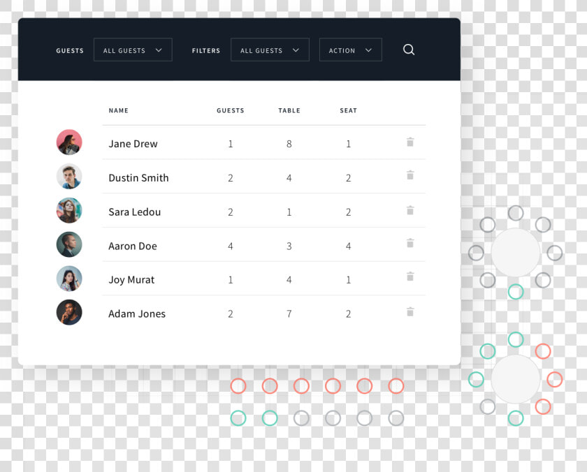 Guest List Management Software With Seating Chart   Zkipster Guest List  HD Png DownloadTransparent PNG