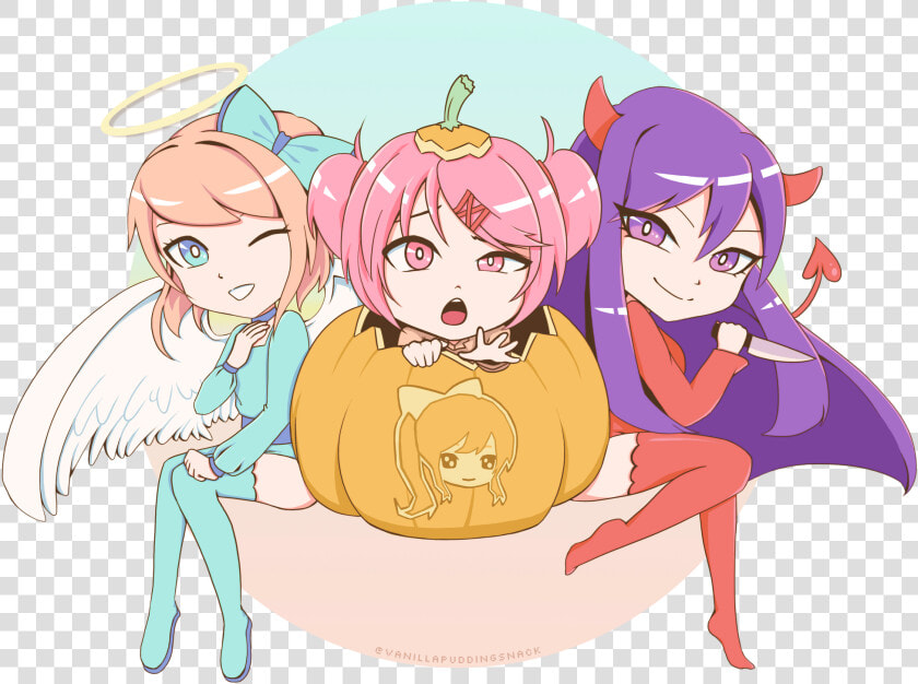 Doki Doki Halloween Club Doki Doki Literature Club    Cartoon  HD Png DownloadTransparent PNG