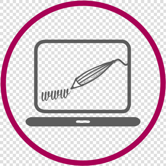 Web Design Icon Showing Pen On Screen   Line Art  HD Png DownloadTransparent PNG