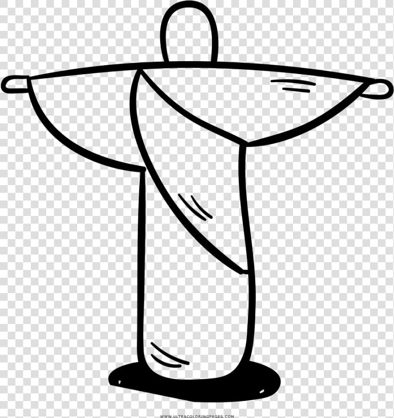 Christ The Redeemer Coloring Page   Line Art  HD Png DownloadTransparent PNG