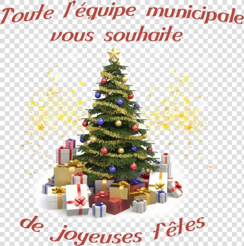 Decorated Christmas Tree With Presents  HD Png DownloadTransparent PNG