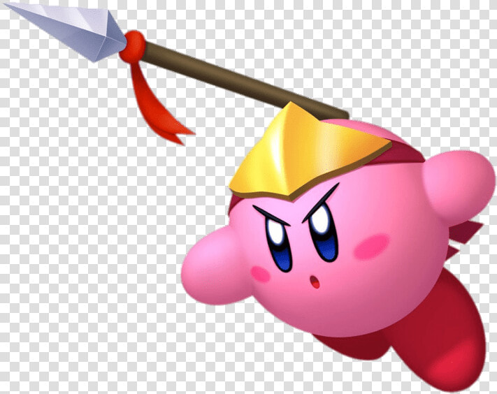 Kirby With A Spear   Kirby  39 s Return To Dreamland Sence  HD Png DownloadTransparent PNG