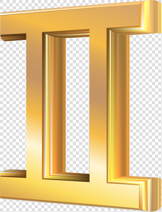 Gemini 3d Gold Zodiac Sign Png Clip Art Image  Transparent PngTransparent PNG