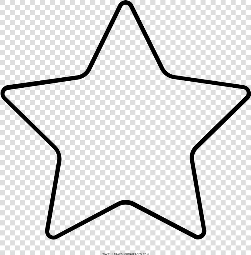 Rounded Star Coloring Page   Line Art  HD Png DownloadTransparent PNG