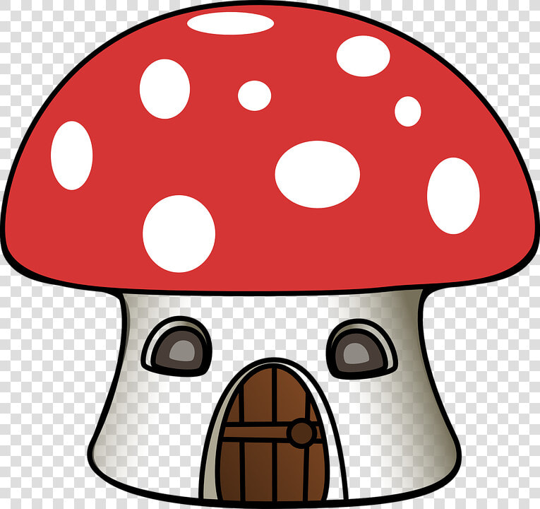 Mushrooms Clipart Cute Sun Cartoon   Cartoon Mushroom House  HD Png DownloadTransparent PNG