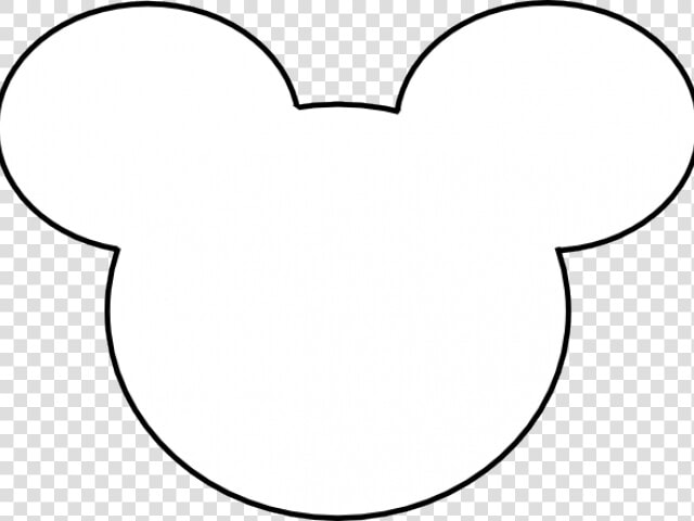 Mickey Head Outline   White Mickey Head Png  Transparent PngTransparent PNG