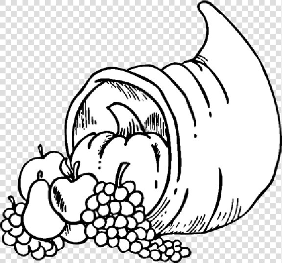 Thanksgiving Cornucopia Coloring Pages  HD Png DownloadTransparent PNG