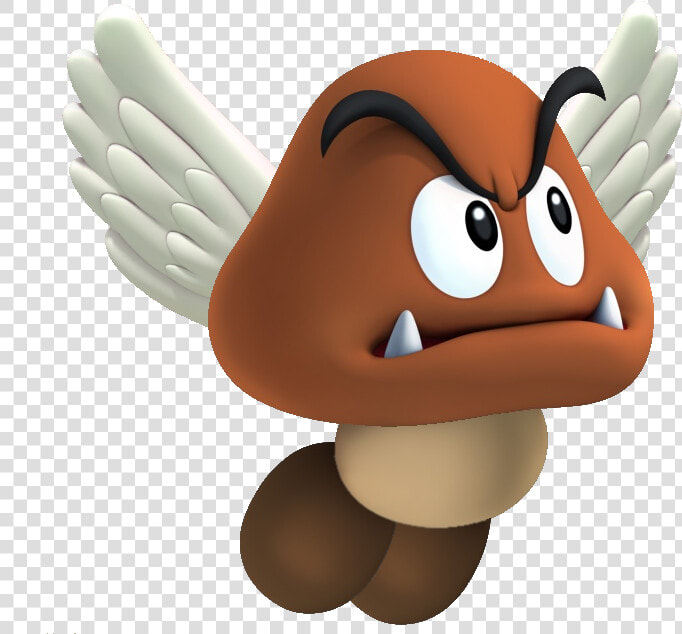 Goomba Transparent Flying Banner Library   Mario Goomba Png  Png DownloadTransparent PNG