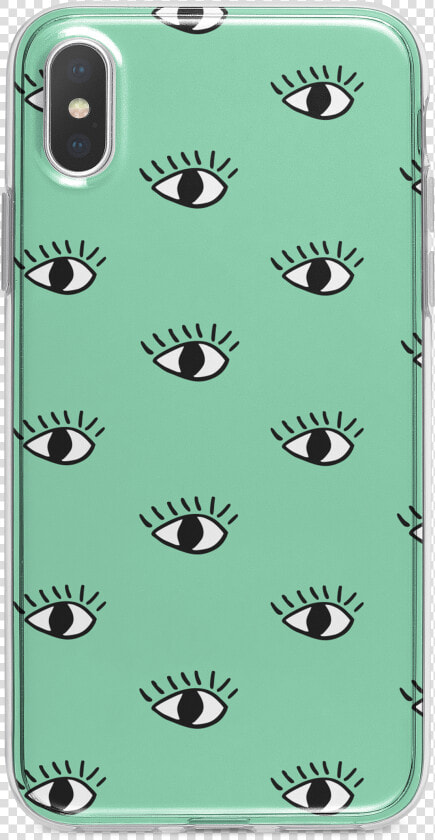 Turquoise Green All Seeing Eye Clear Tpu Case Cover   Iphone  HD Png DownloadTransparent PNG