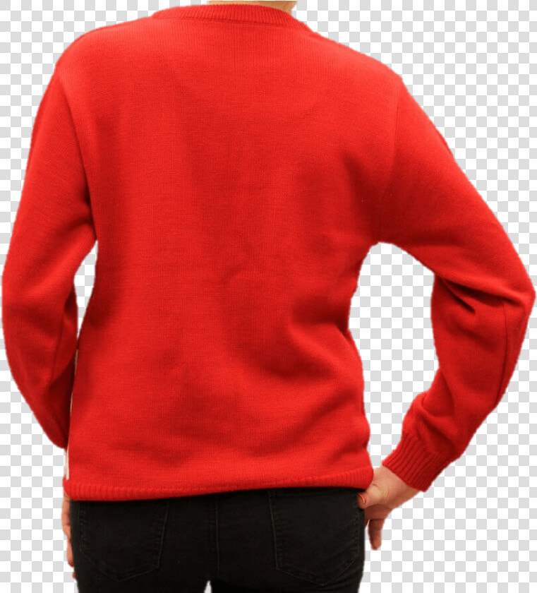 Jersey Navideño Mujer Árbol De Navidad Sonriente Rojo   Cardigan  HD Png DownloadTransparent PNG