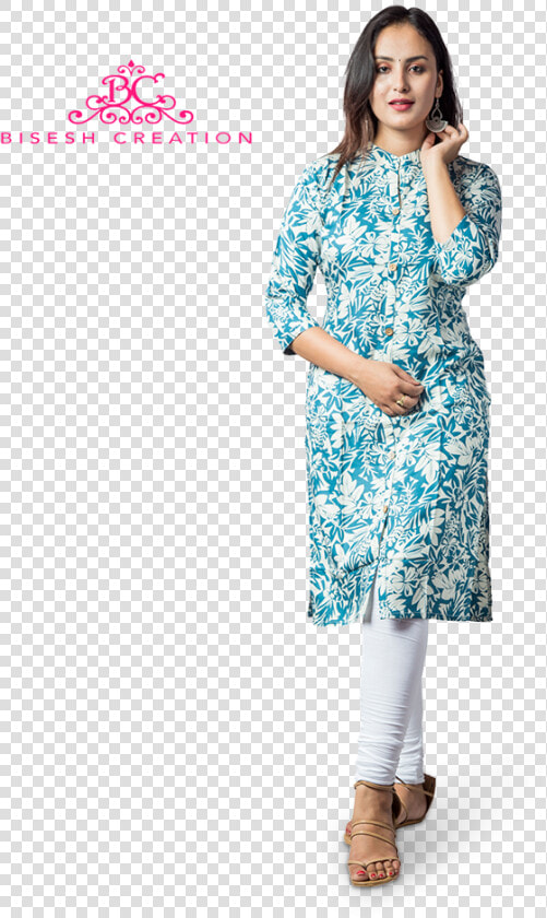 Girl In Kurti Leggings  HD Png DownloadTransparent PNG