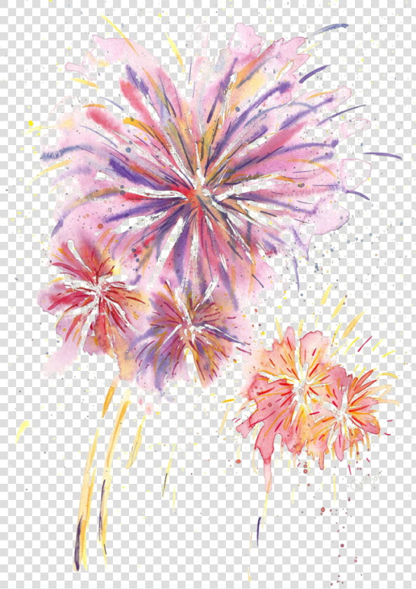 Fireworks Png Watercolor Thought For June   Fireworks Watercolor Png  Transparent PngTransparent PNG