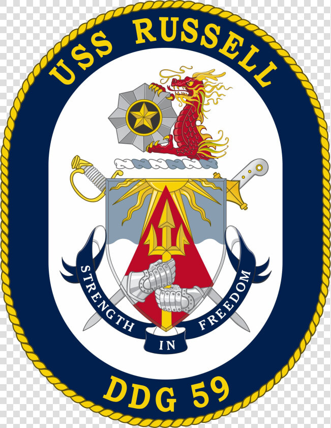 Uss Russell Ddg 59 Crest   Thomas Hudner Ddg 116  HD Png DownloadTransparent PNG