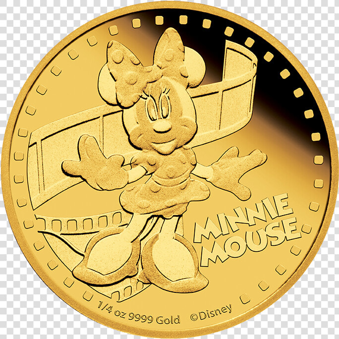 2014 1 4 Oz Gold Coin   Minnie Mouse Coin Png  Transparent PngTransparent PNG