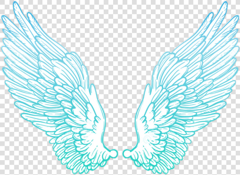  green  blue  neon  glowing  wings  swirl  spiral  green   Pink And Blue Angel Wings  HD Png DownloadTransparent PNG