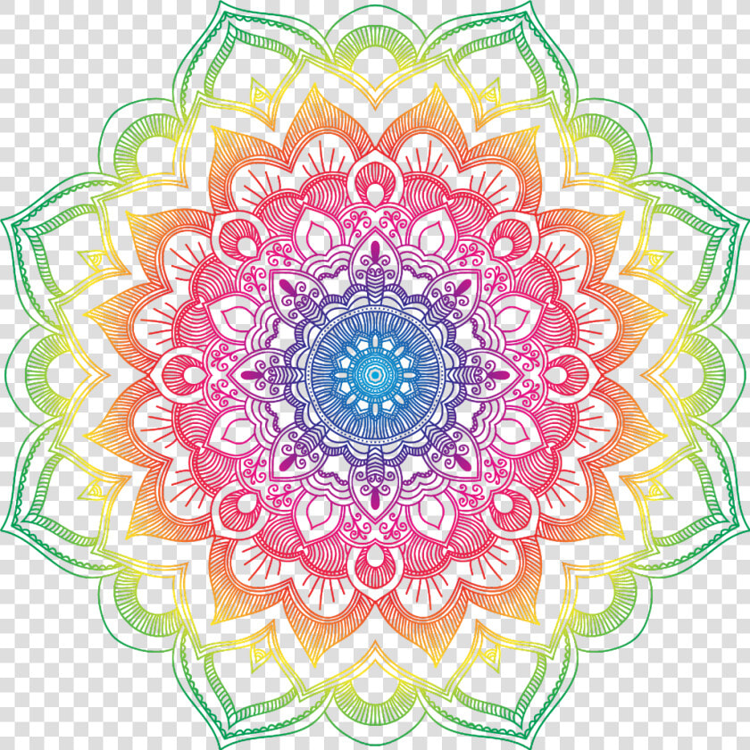  mandala  colorful  ftestickers   Mandala Designs  HD Png DownloadTransparent PNG