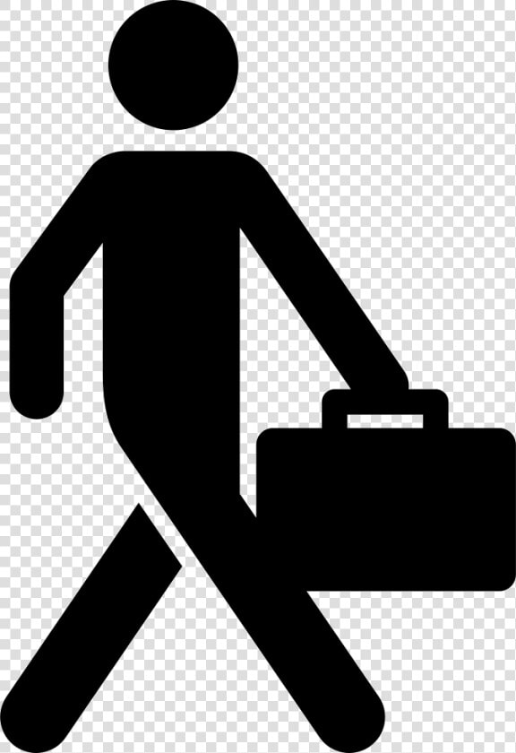 Business Man Walking With Suitcase   Stick Figure With Suitcase  HD Png DownloadTransparent PNG