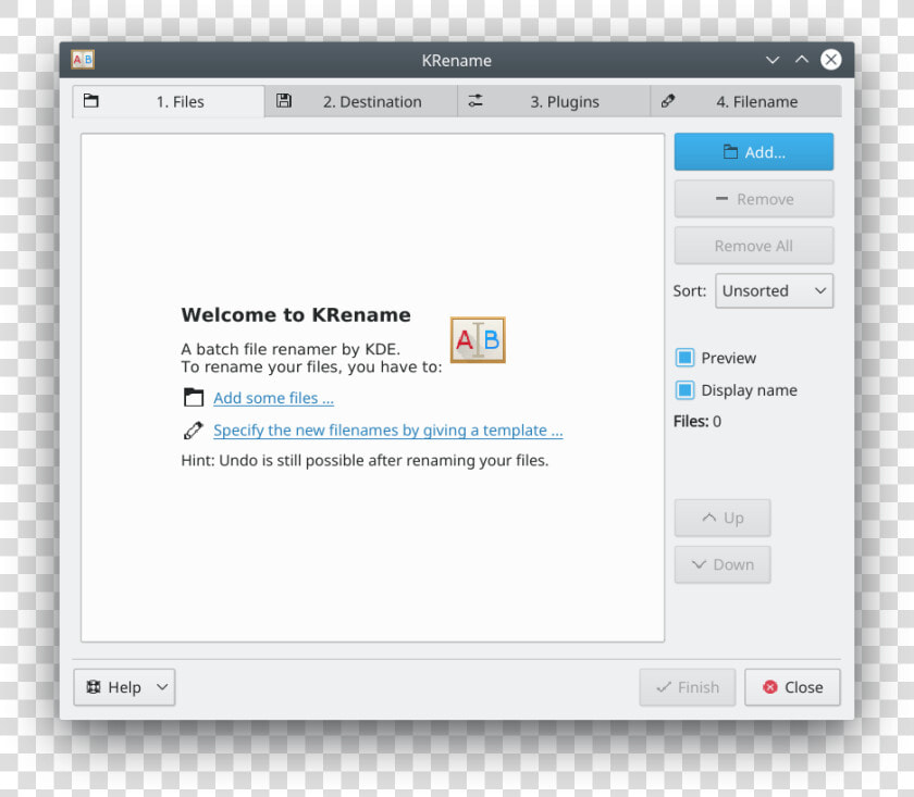 Krename start   Kde 5 15 Change Icon Size  HD Png DownloadTransparent PNG