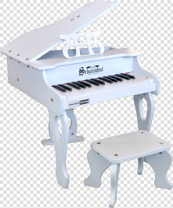 Schoenhut 30 Key Digital Baby Grand Piano White   Schoenhut Baby Piano White  HD Png DownloadTransparent PNG