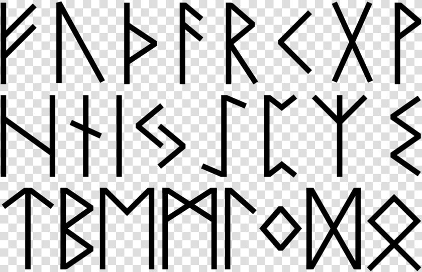 Runic Letters Elder Futhark   Futhark Antiguo  HD Png DownloadTransparent PNG