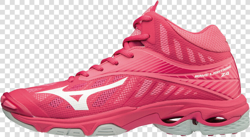 Mizuno Wave Lightning Z4 Mid Pink  indoor Shoe   Mizuno Wave Lightning Z4 Rosa  HD Png DownloadTransparent PNG