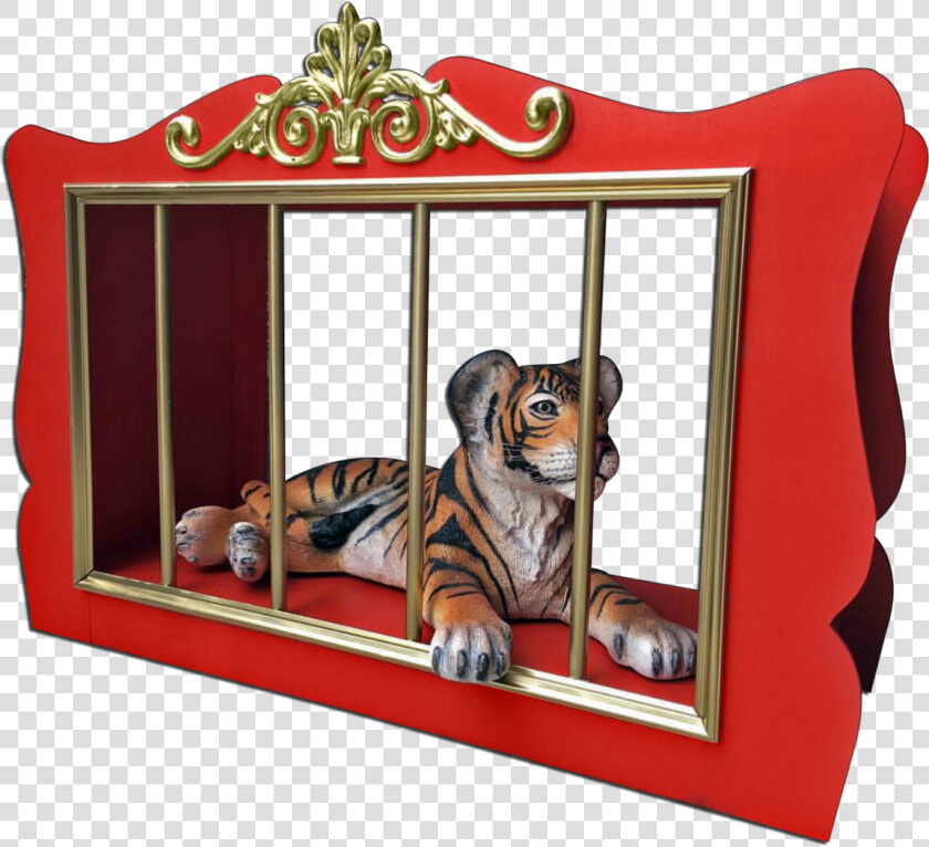 Red Tiger Cage   Diy Circus Lion Cage  HD Png DownloadTransparent PNG