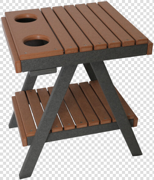 End Table With Cup Holder   Picnic Table  HD Png DownloadTransparent PNG