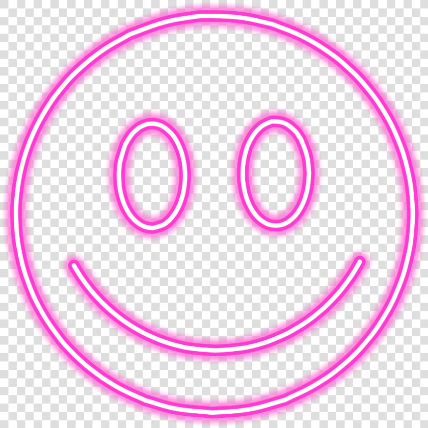  aesthetic  neon  tumblr  colours  pink  smile  sticker   Pink Smile Emoji  HD Png DownloadTransparent PNG