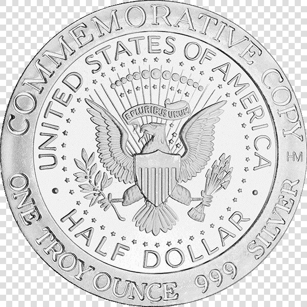 Jfk Silver Round Half Dollar 1964 Back   Mandala De Conejo Para Niños Coloreado  HD Png DownloadTransparent PNG