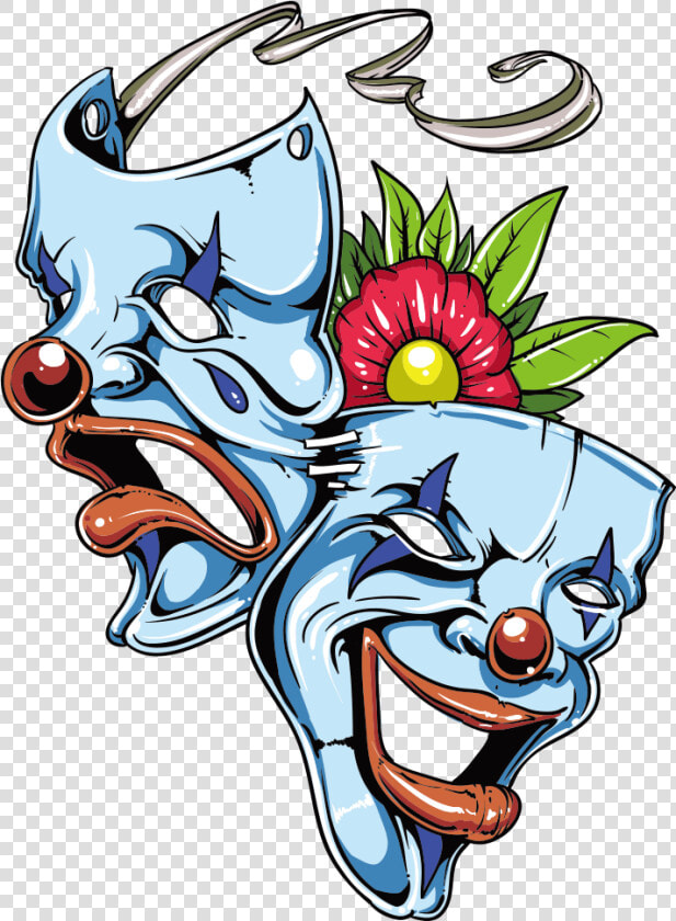 Transparent Theater Masks Clipart   Mask Happy Sad Drawings  HD Png DownloadTransparent PNG