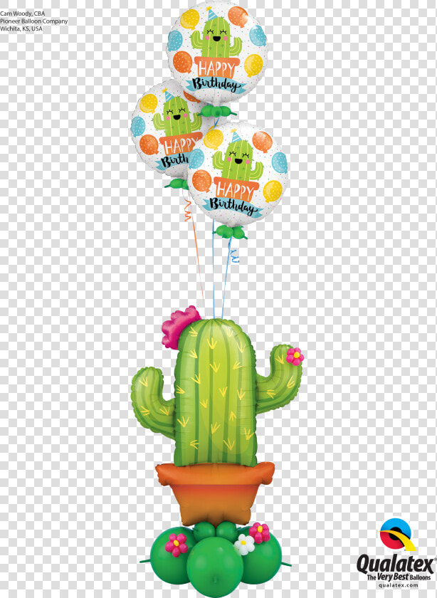 Transparent Desert Cactus Clipart   Cactus Balloon Qualatex  HD Png DownloadTransparent PNG