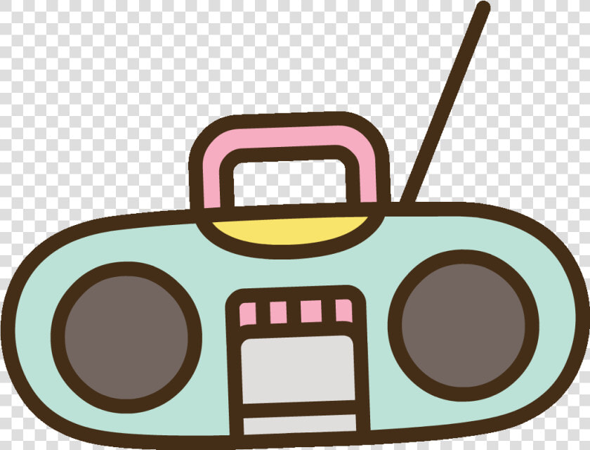 Radio Boombox Sticker By Pusheen Clipart   Png Download   Cartoon Radio Animated Gif  Transparent PngTransparent PNG