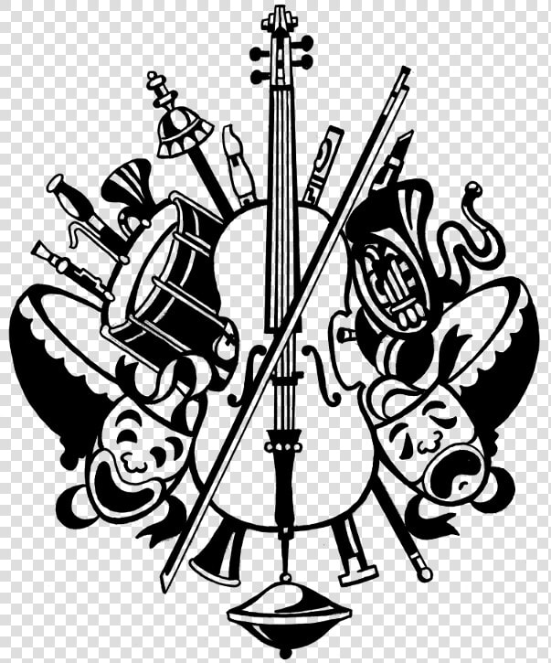 Instruments Clipart Vocal Music   Instruments Clipart Blac And White  HD Png DownloadTransparent PNG