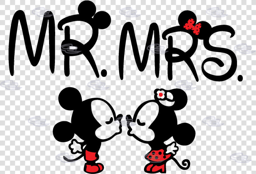 Disney Mickey Minnie Mouse Mr Mrs Cute Kiss Matching   Mr  amp  Mrs Mickey Mouse  HD Png DownloadTransparent PNG